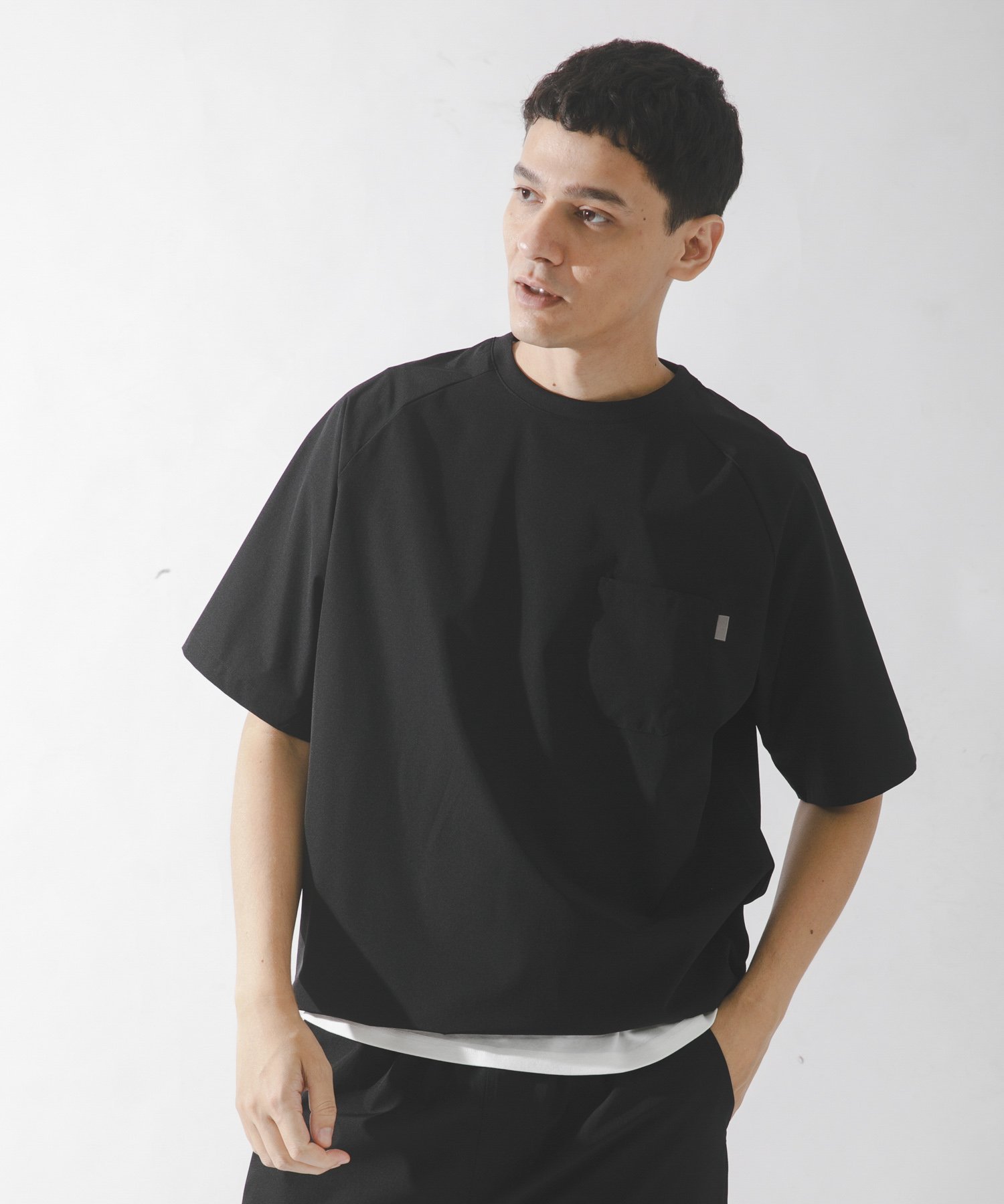 Sonny Label 『接触冷感』『速乾』BREEZE FIT クルーネックTシャツ サニーレーベル トップス カットソー・Tシャツ ブラック グレー ネイビー