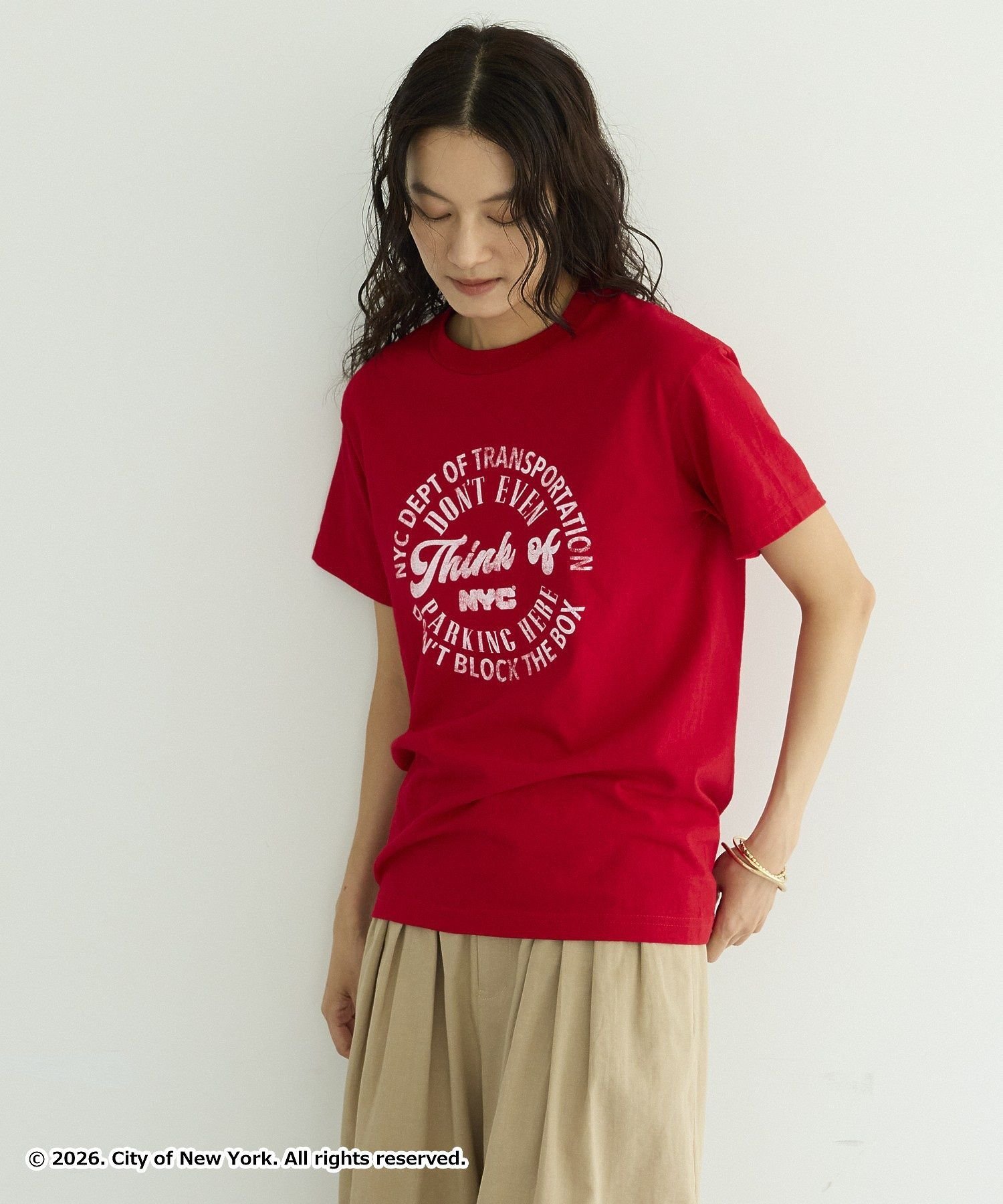 【GOOD ROCK SPEED】NYC T Red ガレージ オブ グッド クロージング トップス カットソー・Tシャツ レッド