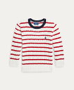 POLO RALPH LAUREN (ボーイズ 2才~7才)ストライプド ケーブルニット コットン セーター ラルフローレン トップス ニット【送料無料】