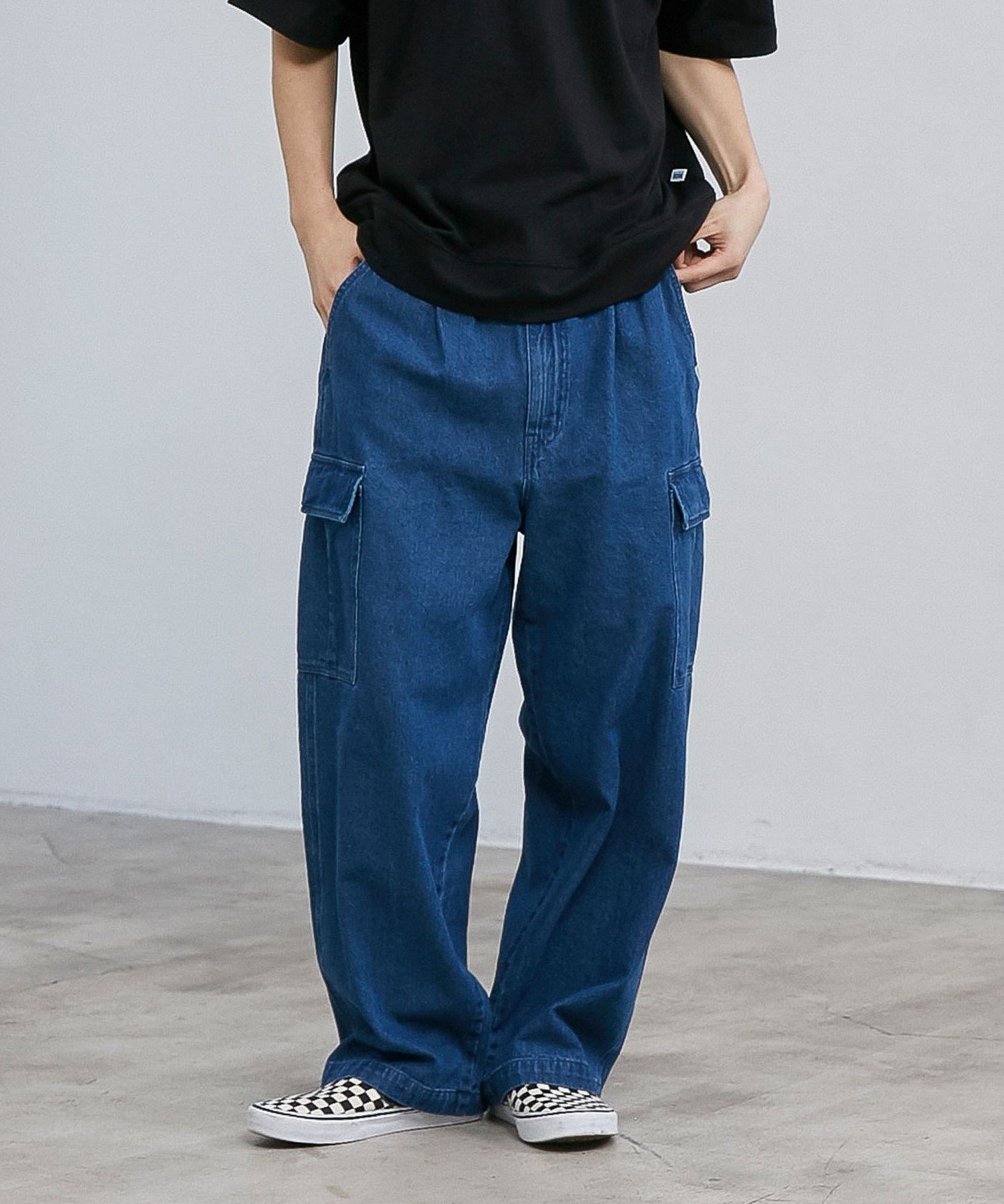 【C.DENIMS】デニムイージーカーゴパンツ コーエン パンツ ジーンズ・デニムパンツ グレー
