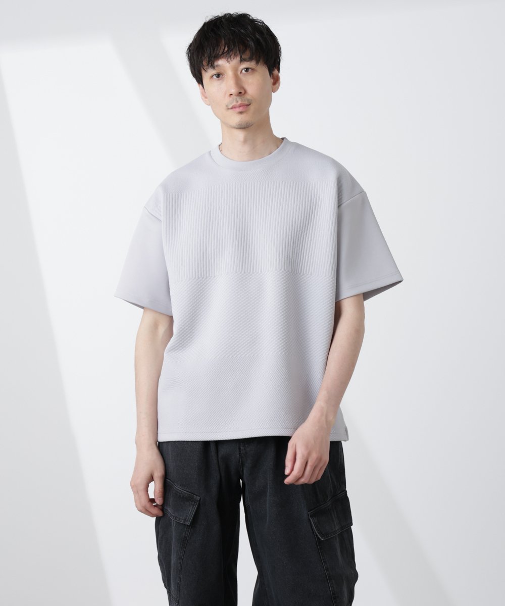 NANO universe オリジナルフクレジャガードTシャツ ナノユニバース トップス カットソー・Tシャツ ブラック グレー ブルー ホワイト