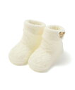 fillot de bebe reduction 折り返しクマ刺しゅうソックス(8~13cm) ベベ オンライン ストア マタニティウェア・ベビー用品 ベビーソックス ホワイト