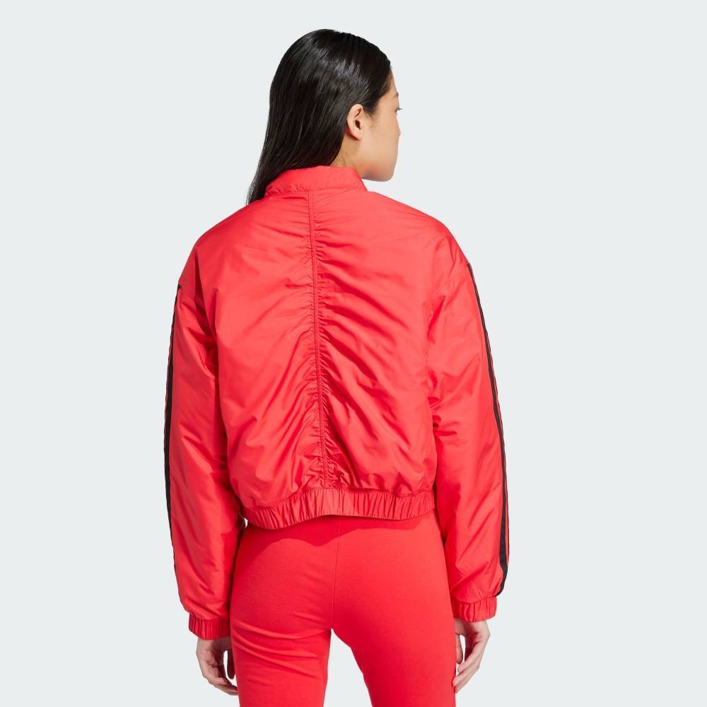 【SALE／40%OFF】adidas 【公式】アディダス adidas 返品可 エッセンシャルズ スリーストライプス インサレーテッド クロップ ボンバージャケット アディダス ジャケット・アウター ブルゾン・ジャンパー レッド【送料無料】
