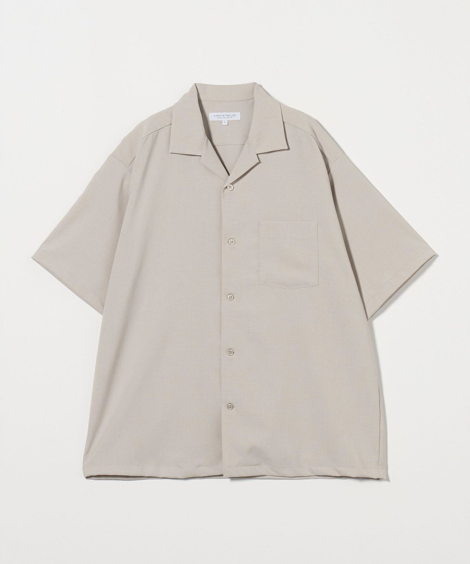 【SALE／60%OFF】a day in the life ウールライク トロピカル オープンカラーシャツ-吸水速乾-＜A DAY IN THE LIFE＞ ユナイテッドアローズ アウトレット トップス シャツ・ブラウス ピンク ブラック ホワイト