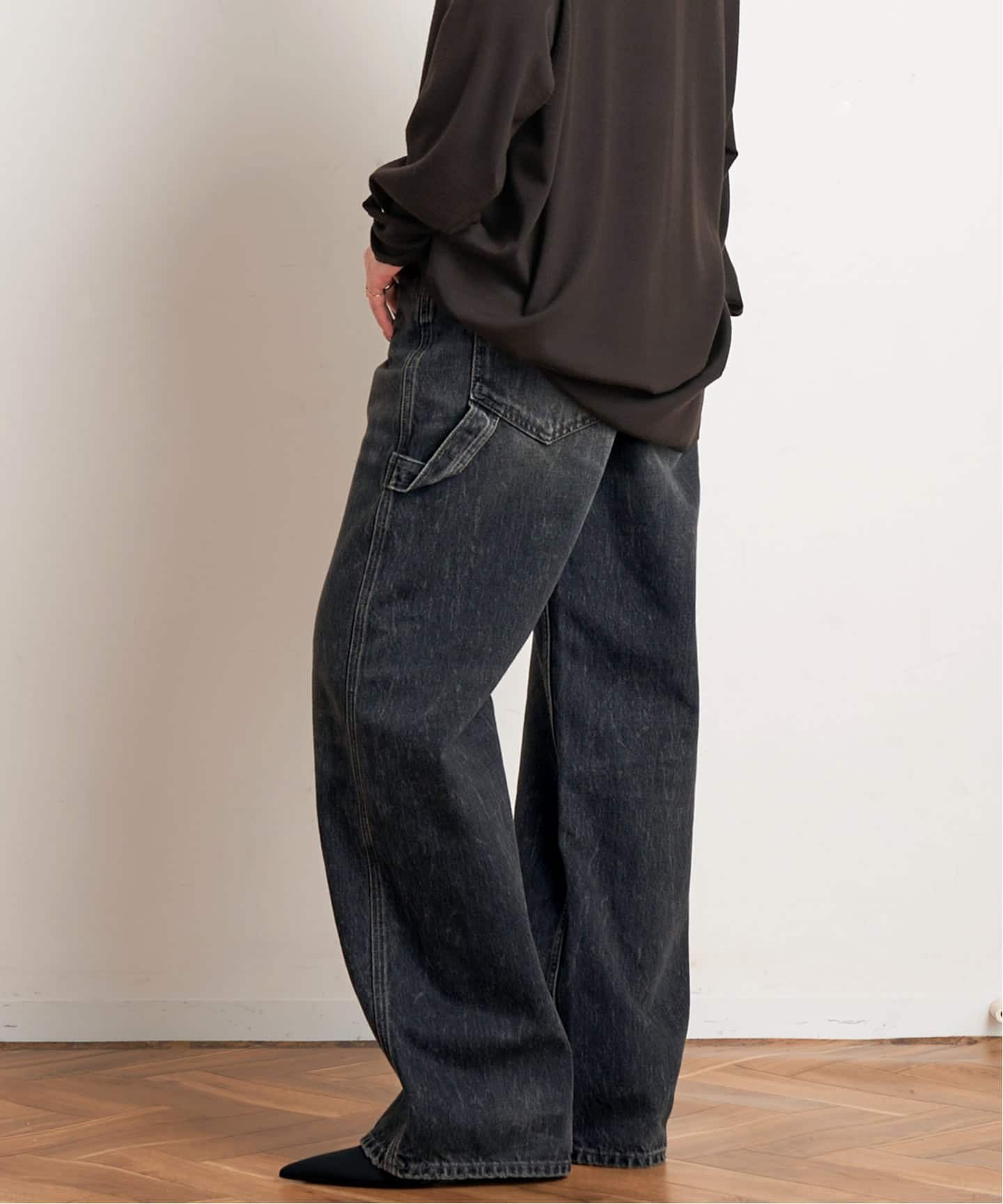 AP STUDIO 【HAIKURE/ハイクル】別注WINONA AUTHENTIC BLACKWASH エーピーストゥディオ パンツ ジーンズ・デニムパンツ ブラック【送料無料】