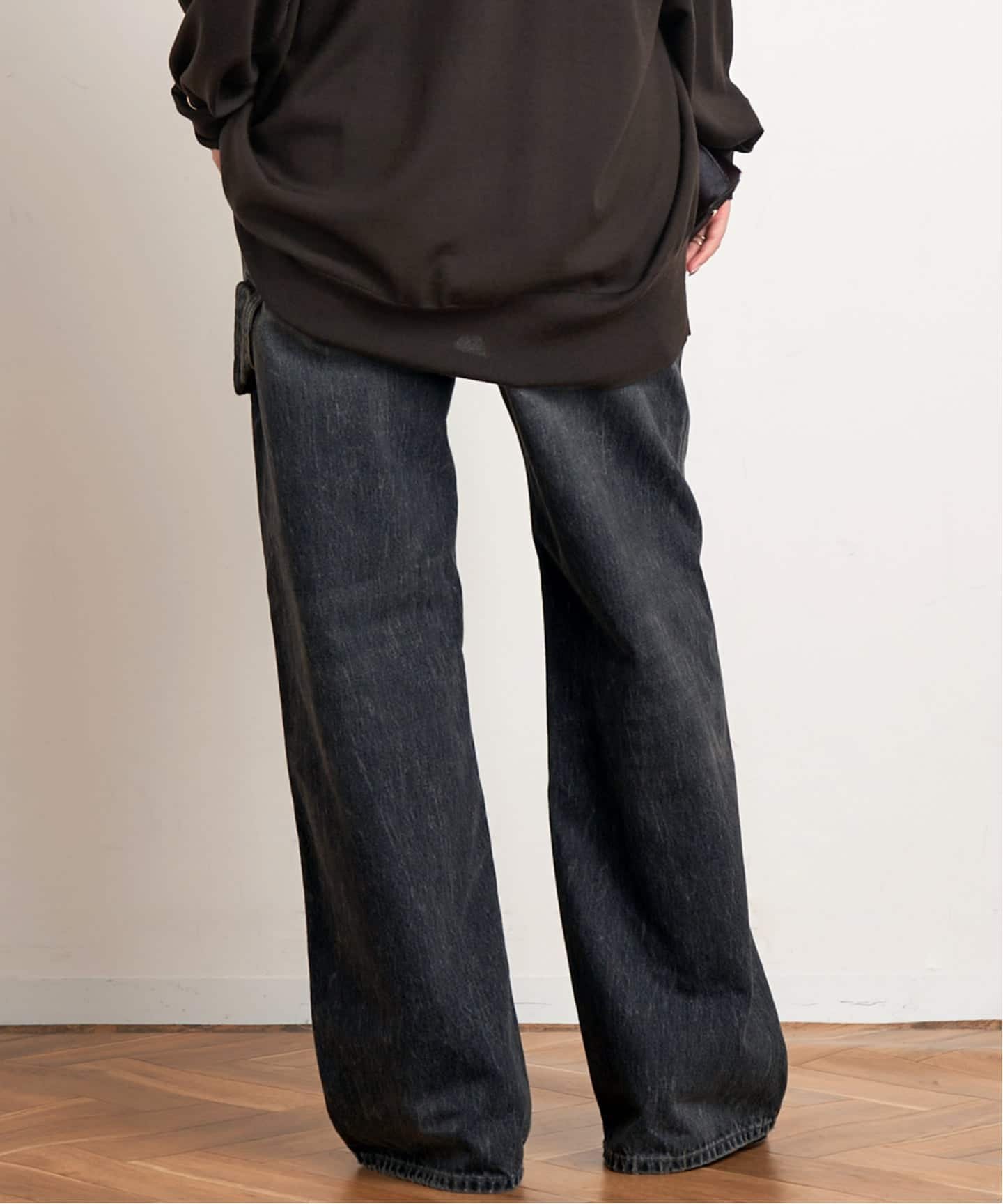 AP STUDIO 【HAIKURE/ハイクル】別注WINONA AUTHENTIC BLACKWASH エーピーストゥディオ パンツ ジーンズ・デニムパンツ ブラック【送料無料】