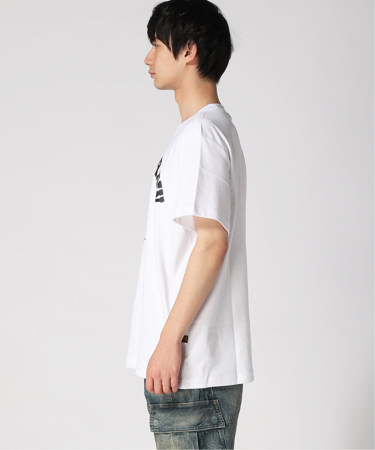 【公式ショップ】G-NO Loose T-Shirt/グラフィックオーバーサイズルーズTシャツ/マスコットキャラクター ジースターロゥ トップス カットソー・Tシャツ ホワイト