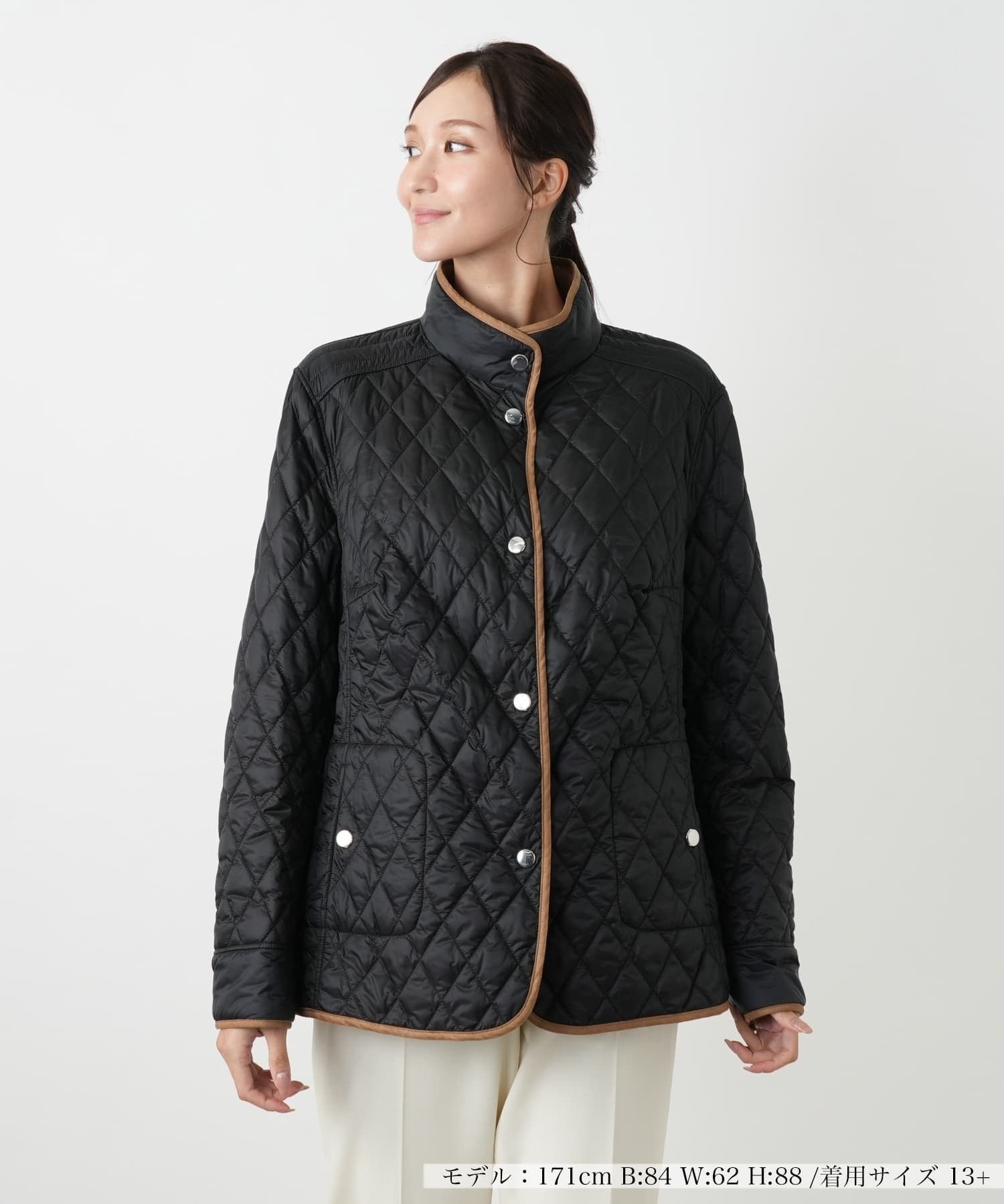 Leilian PLUS HOUSE 【店頭人気】ジャケット【HEYER】 レリアン プラスハウス ジャケット・アウター テーラードジャケット・ブレザー ピンク ブラック