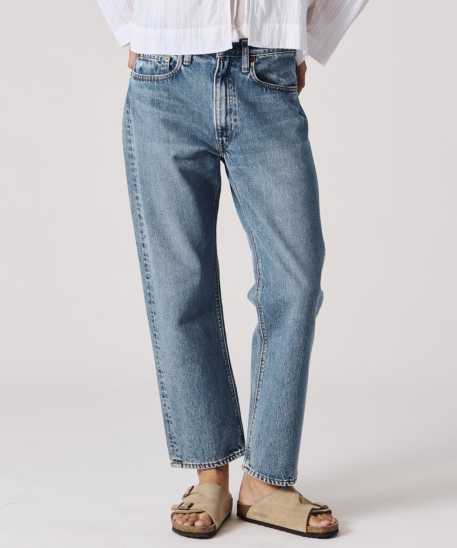 Bshop orSlow ｜ SHORT LENGTH 105 90'S DENIM MID USED WOMEN ビショップ パンツ ジーンズ・デニムパンツ ブルー【送料無料】