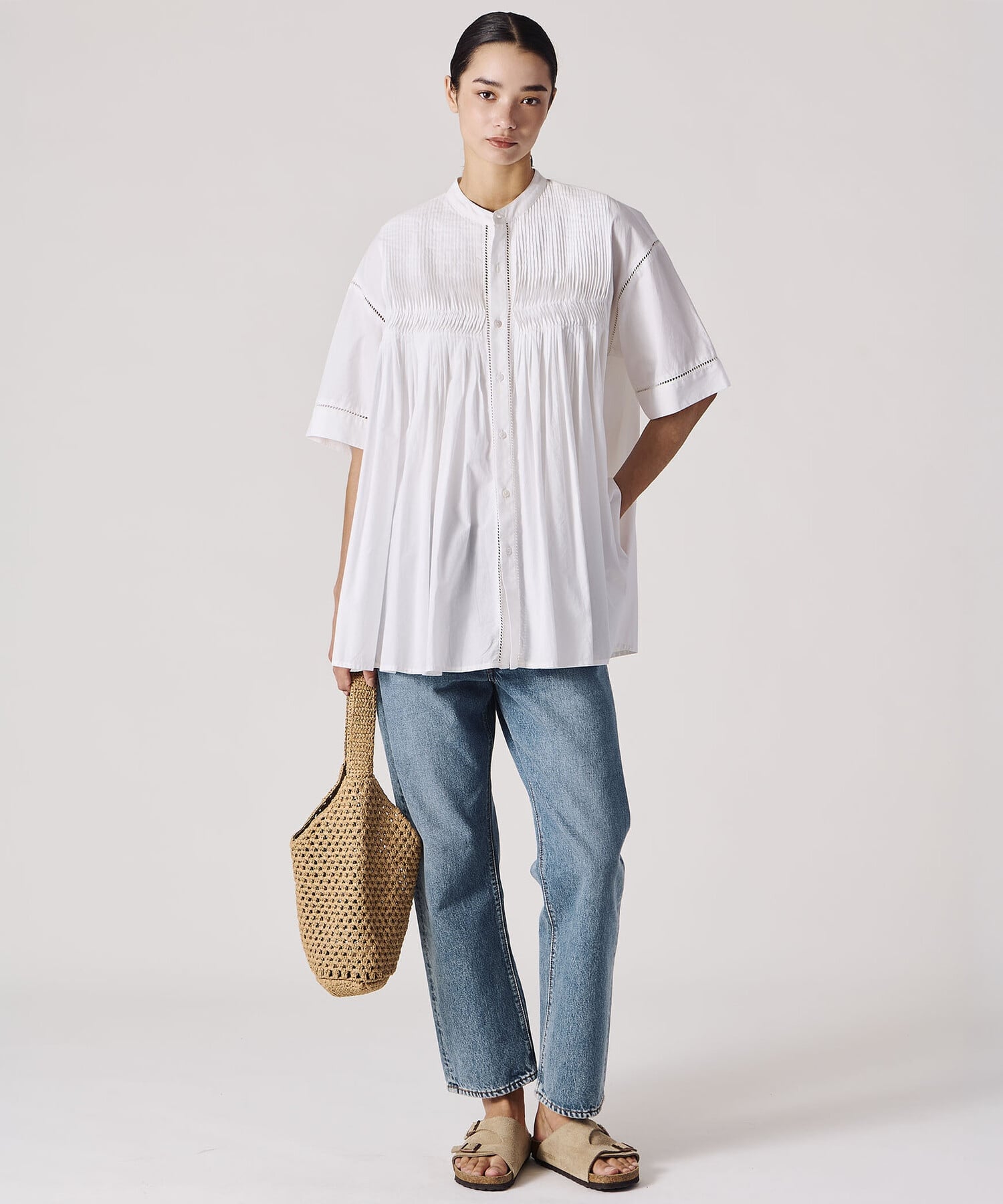 Bshop orSlow ｜ SHORT LENGTH 105 90'S DENIM MID USED WOMEN ビショップ パンツ ジーンズ・デニムパンツ ブルー【送料無料】