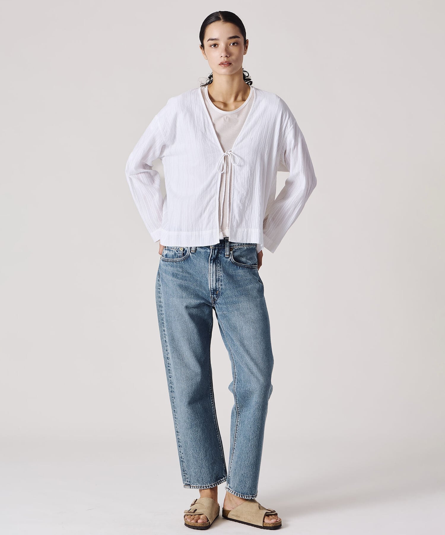 Bshop orSlow ｜ SHORT LENGTH 105 90'S DENIM MID USED WOMEN ビショップ パンツ ジーンズ・デニムパンツ ブルー【送料無料】