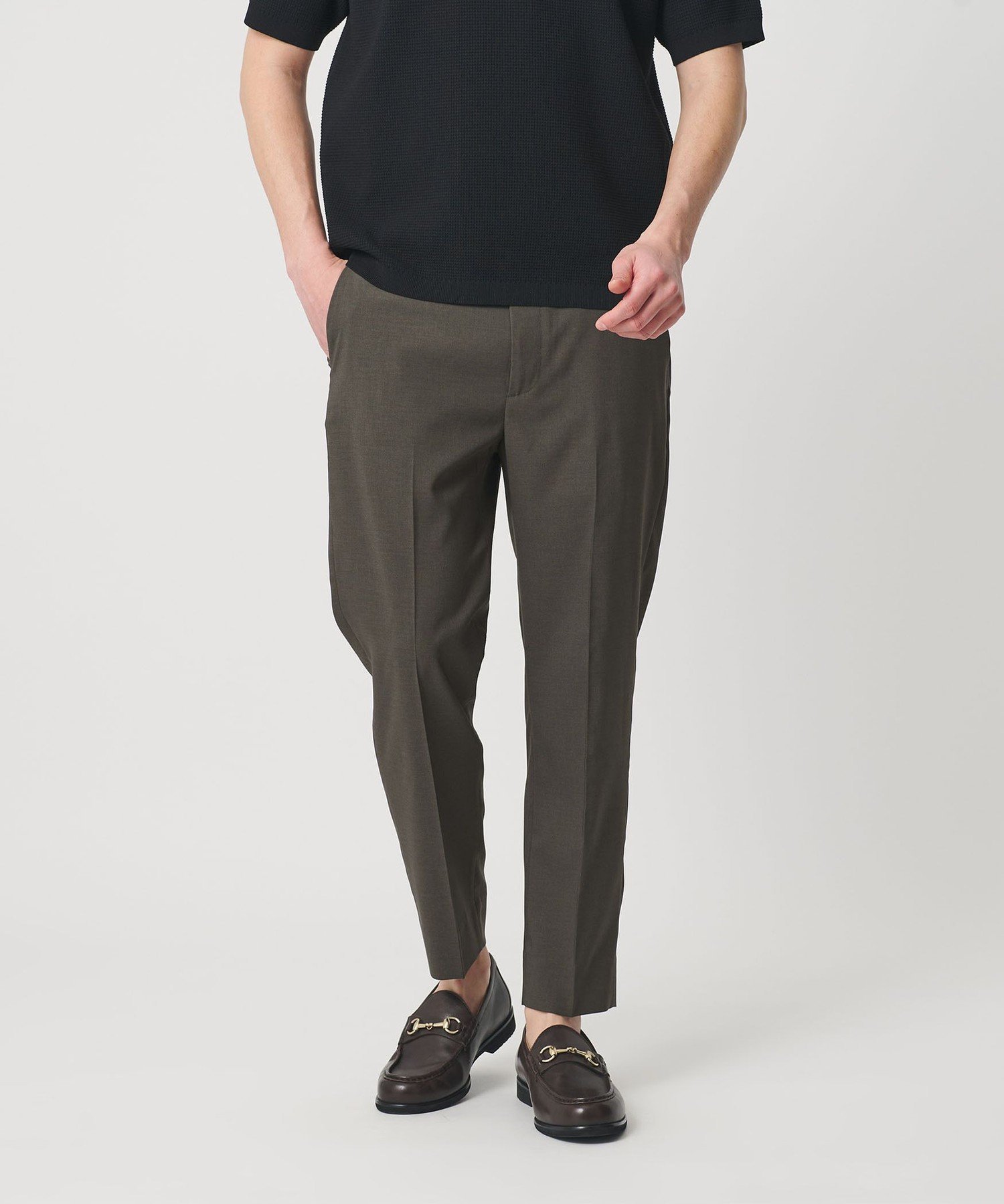【WEB限定 WARDROBE SMART】 Reflax スキニー クロップドパンツ ビューティー＆ユース ユナイテッドアローズ パンツ スラックス・ドレスパンツ ベージュ ブラック ネイビー グレー