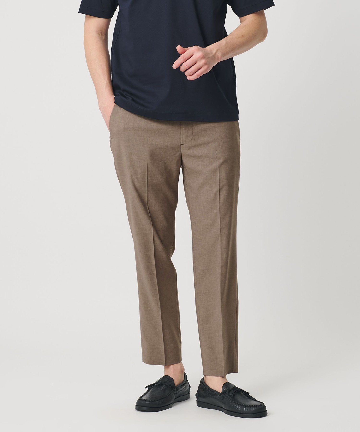 【WEB限定 WARDROBE SMART】 Reflax スキニー クロップドパンツ ビューティー＆ユース ユナイテッドアローズ パンツ スラックス・ドレスパンツ ベージュ ブラック ネイビー グレー