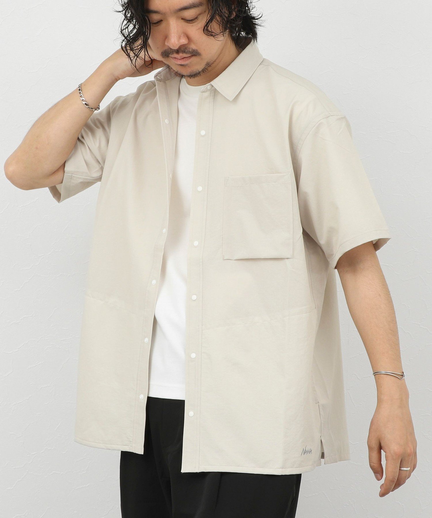 《セットアップ対応》【NANGA】DotAir COMFY S/S SHIRT 26SS ノーリーズ トップス シャツ・ブラウス ブラック ベージュ ネイビー