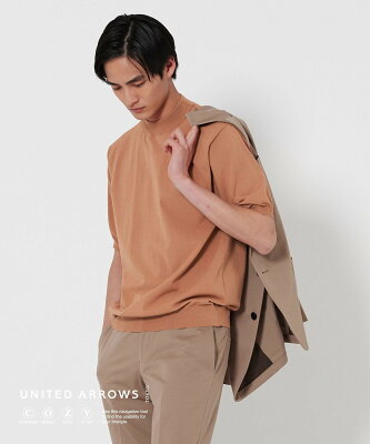 UNITED ARROWS ショートスリーブ モックネックニット UA COZY ーウォッシャブル・抗菌防臭ー ユナイテッドアローズ トップス ニット ホワイト ブラック ネイビー【送料無料】