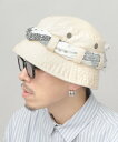 ReqHatter ハット 帽子 ジャングルハット バケットハット バケハ バンダナ付き 2way エー.エム.エス. 帽子 ハット ブラック ホワイト カーキ...