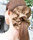 le.coeur blanc BIGシュシュ ルクールブラン ヘアアクセサリー その他のヘアアクセサリー ブラック ベージュ