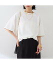 Rouge vif la cle 【接触冷感】ストレッチダンボール半袖プルオーバー ルージュ・ヴィフ ラクレ トップス カットソー・Tシャツ ブラック ホワイト【送料無料】