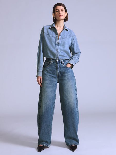 Levi's BLUETAB(TM) バレルジーンズ ミディアムインディゴ MADE IN JAPAN リーバイス パンツ ジーンズ・デニムパンツ ネイビー【送料無料】