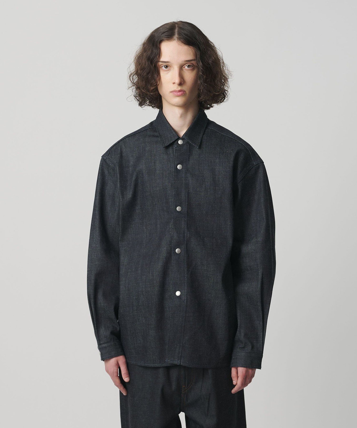 【SALE／19%OFF】monkey time BEAUTY&YOUTH UNITED ARROWS リジッド デニム CPO シャツ ビューティー＆ユース　ユナイテッドアローズ トップス シャツ・ブラウス ネイビー【送料無料】