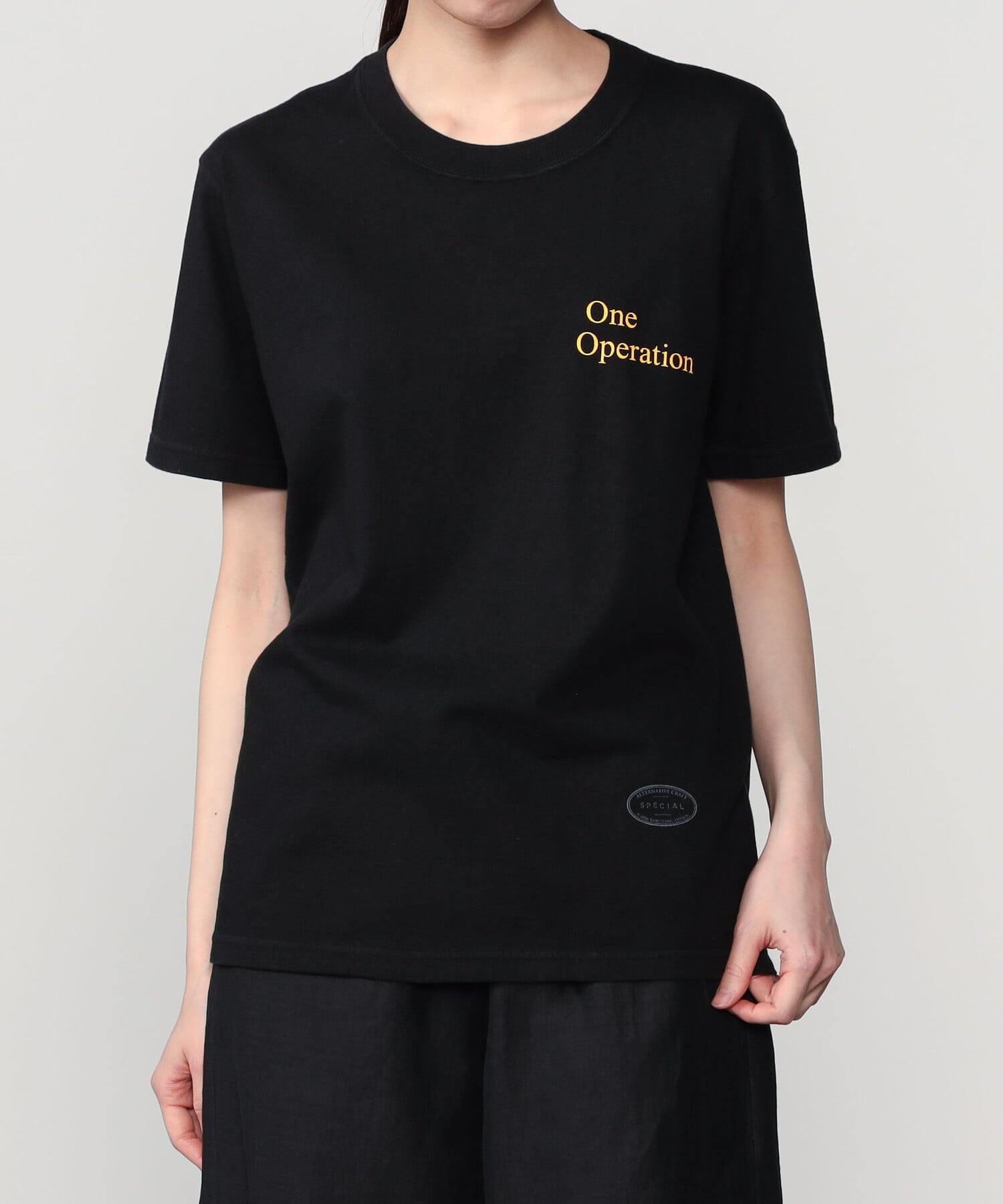 Bshop TANGTANG ｜ 半袖Tシャツ ONE OPE LACK WOMEN ビショップ トップス カットソー・Tシャツ ブラック