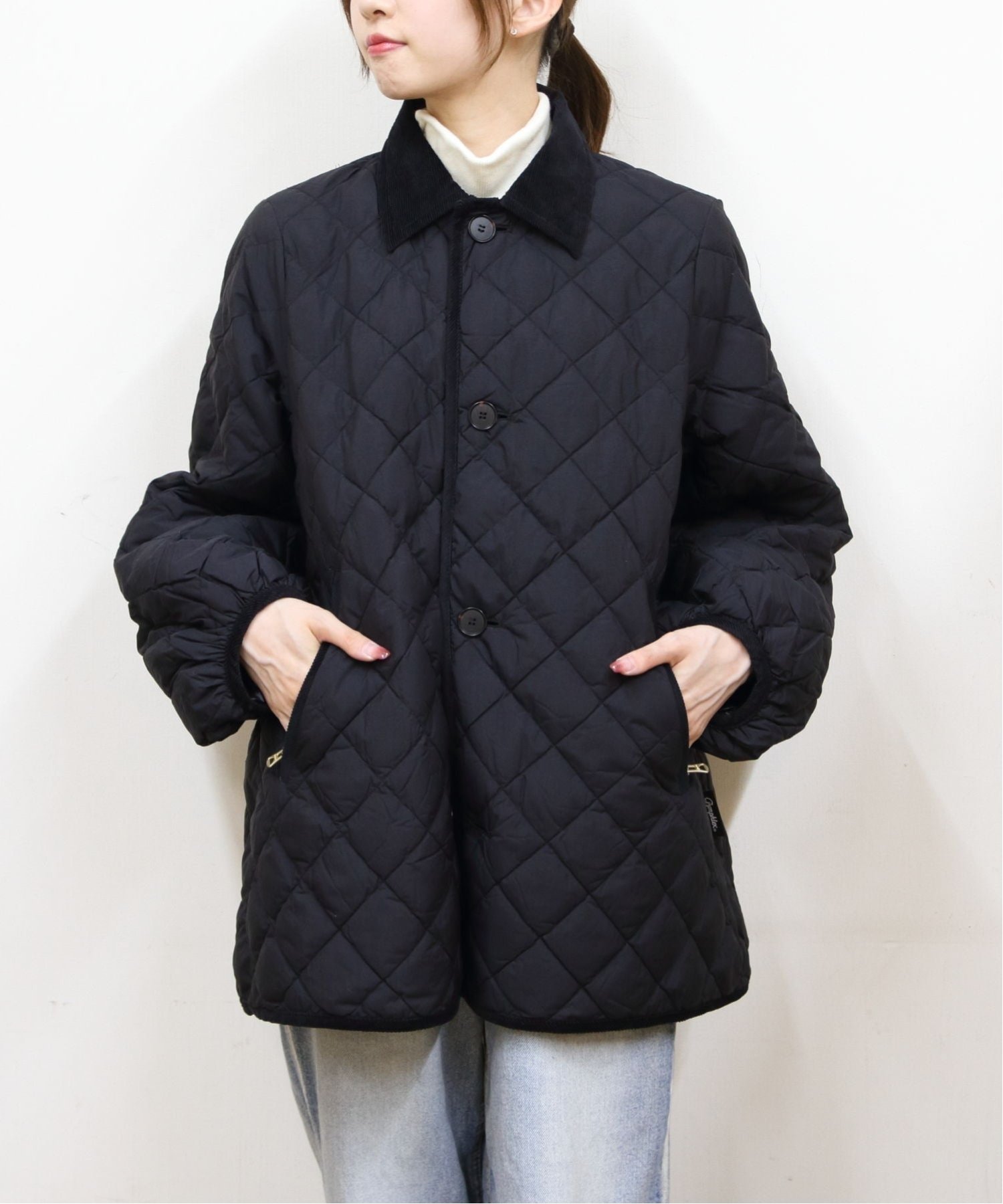 GYMPHLEX QUILT DOWN PUFF MIDDLE COAT A0717 NYM ステップス ジャケット・アウター ダウンジャケット・ダウンベスト ブラック グレー