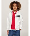 TOMMY HILFIGER BOYS リブインサートジップスルーパーカー トミーヒルフィガー トップス スウェット・トレーナー ネイビー グレー【送料無料】