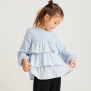 【SALE/20%OFF】branshes フリルチュニック ブランシェス ワンピース・ドレス チュニック ブルー ホワイト