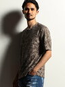 NICOLE CLUB FOR MEN 【RIELABO】ブロークンシアージャカード ヘンリーネックカットソー ニコル トップス カットソー・Tシャツ グレー ブラック【送料無料】