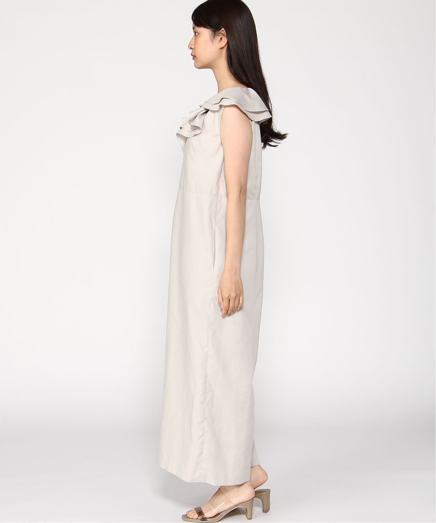 【SALE／30%OFF】Doubleface Tokyo フロントジップオールインワン ダブルフェーストーキョー オールインワン・オーバーオール オールインワン・つなぎ ベージュ ブラック【送料無料】