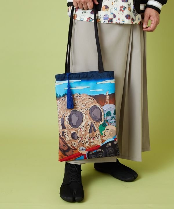 カヤ 【カヤ】トートバッグ《鈴木ひょっとこ×倭物やカヤ》 アミナコレクション バッグ トートバッグ
