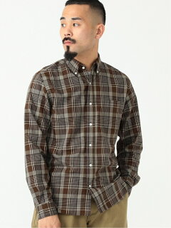 Dark Check Buttondown Shirt 11-11-5970-139: Brown Dark Check Buttondown Shirt 11-11-5970-139: Brown