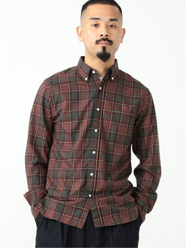 Dark Check Buttondown Shirt 11-11-5970-139: Burgundy Dark Check Buttondown Shirt 11-11-5970-139: Burgundy