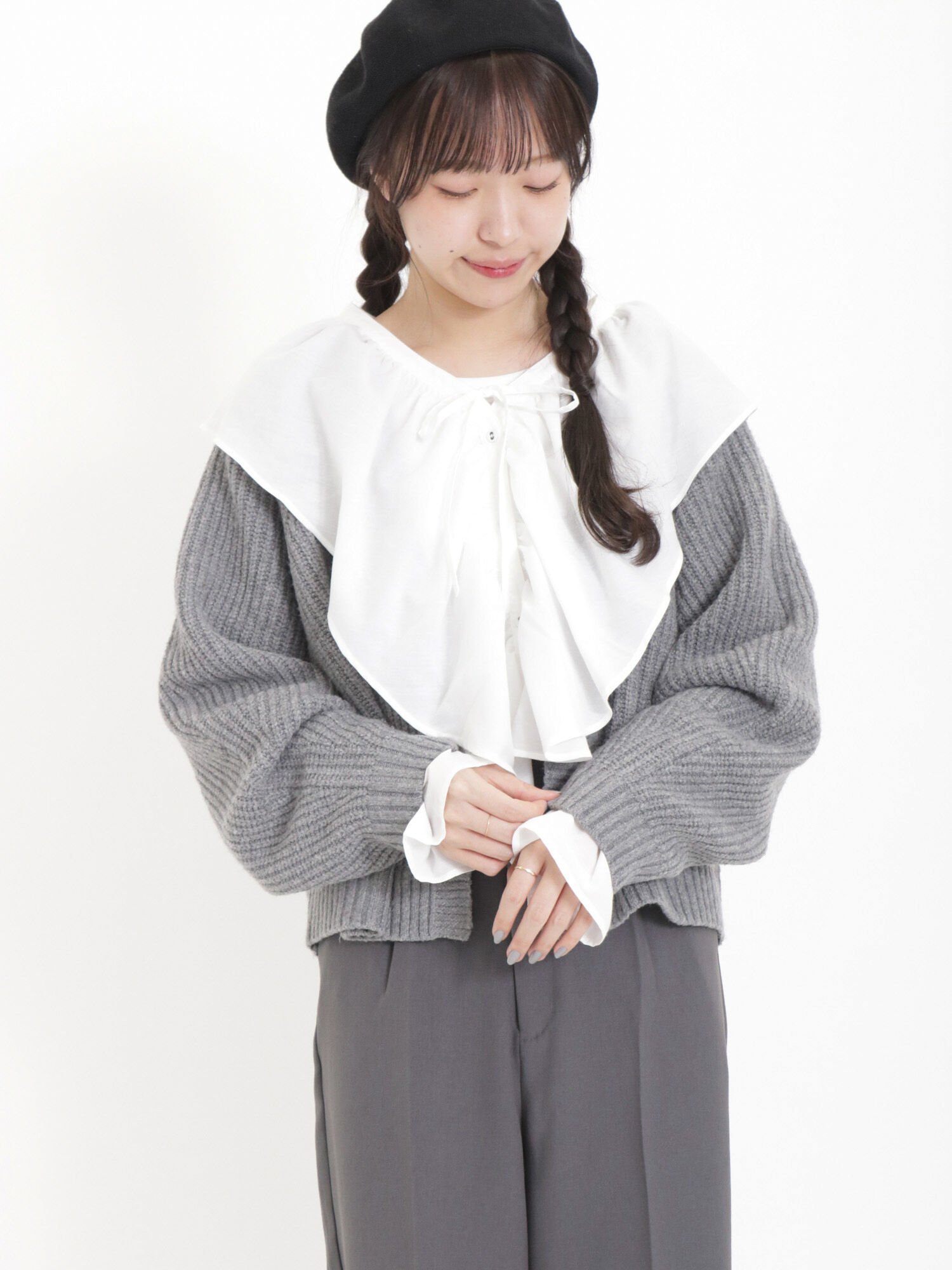 サマンサモスモス 服 レディース 【SALE／59%OFF】Samansa Mos2 フリルカラーボレロブラウス サマンサモスモス トップス シャツ・ブラウス ホワイト イエロー ネイビー ブラック