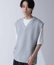 【SALE/30%OFF】NANO universe WEB限定/ルーズシルエット ニットベスト ナノユニバース トップス ニット ブラック グレー【送料無料】