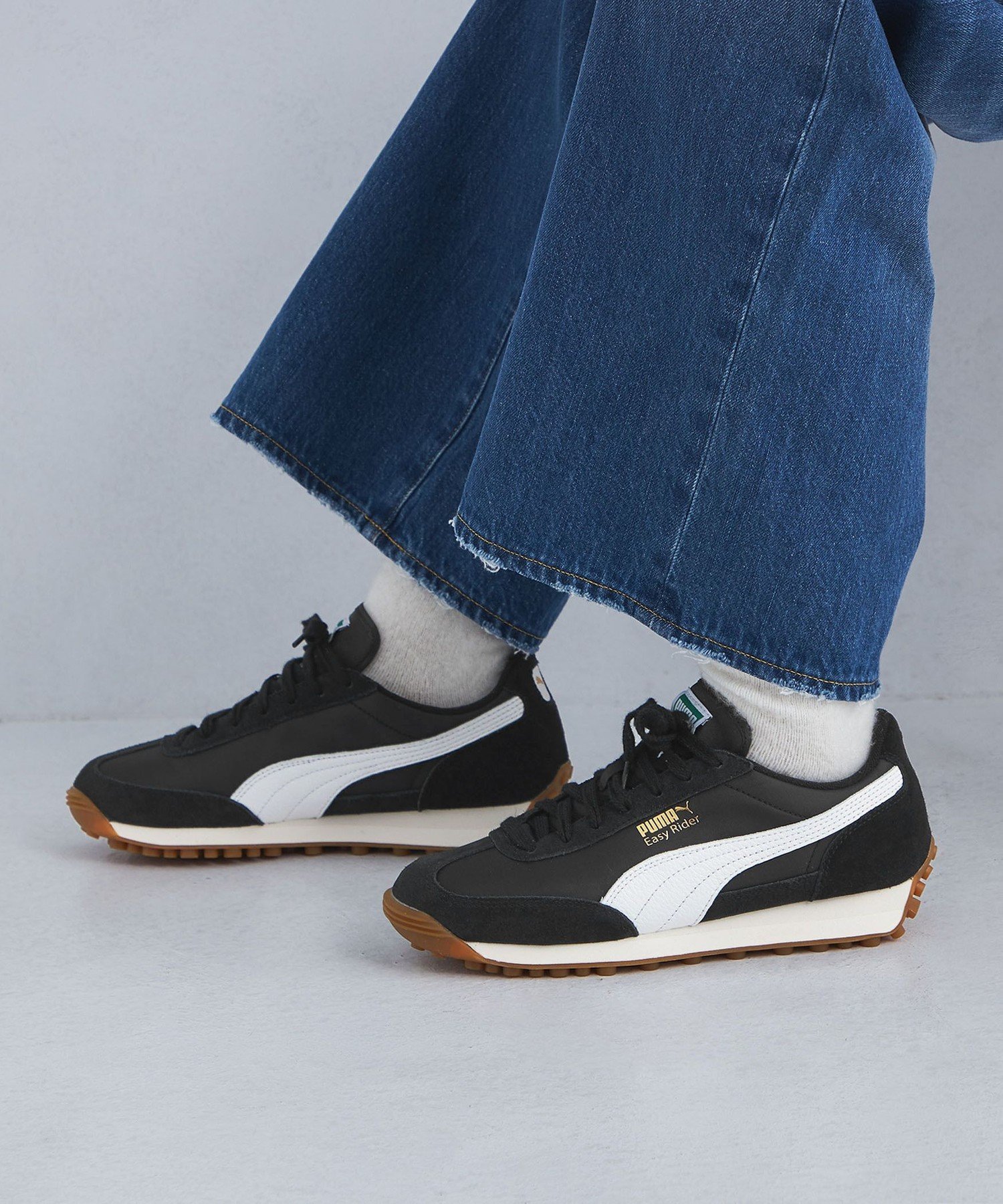 【SALE／20%OFF】UNITED ARROWS green label relaxing ＜PUMA＞ユニセックス イージー ライダー ヴィンテージ スニーカー ユナイテッドアローズ グリーンレーベルリラクシング シューズ・靴 スニーカー ブラック レッド【送料無料】
