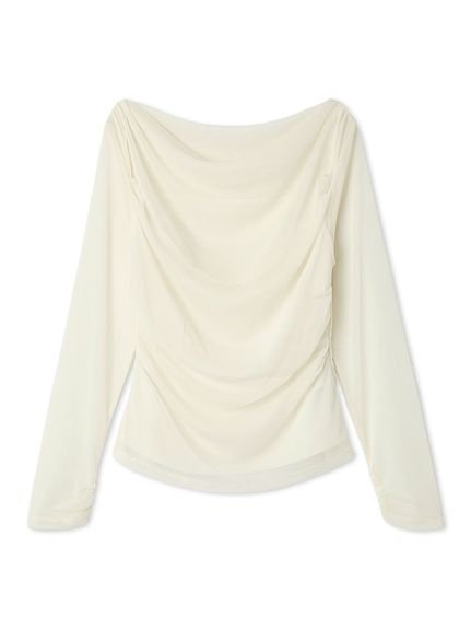 CELFORD チュールドレープカットトップス セルフォード トップス カットソー・Tシャツ ホワイト ブラック【送料無料】のサムネイル