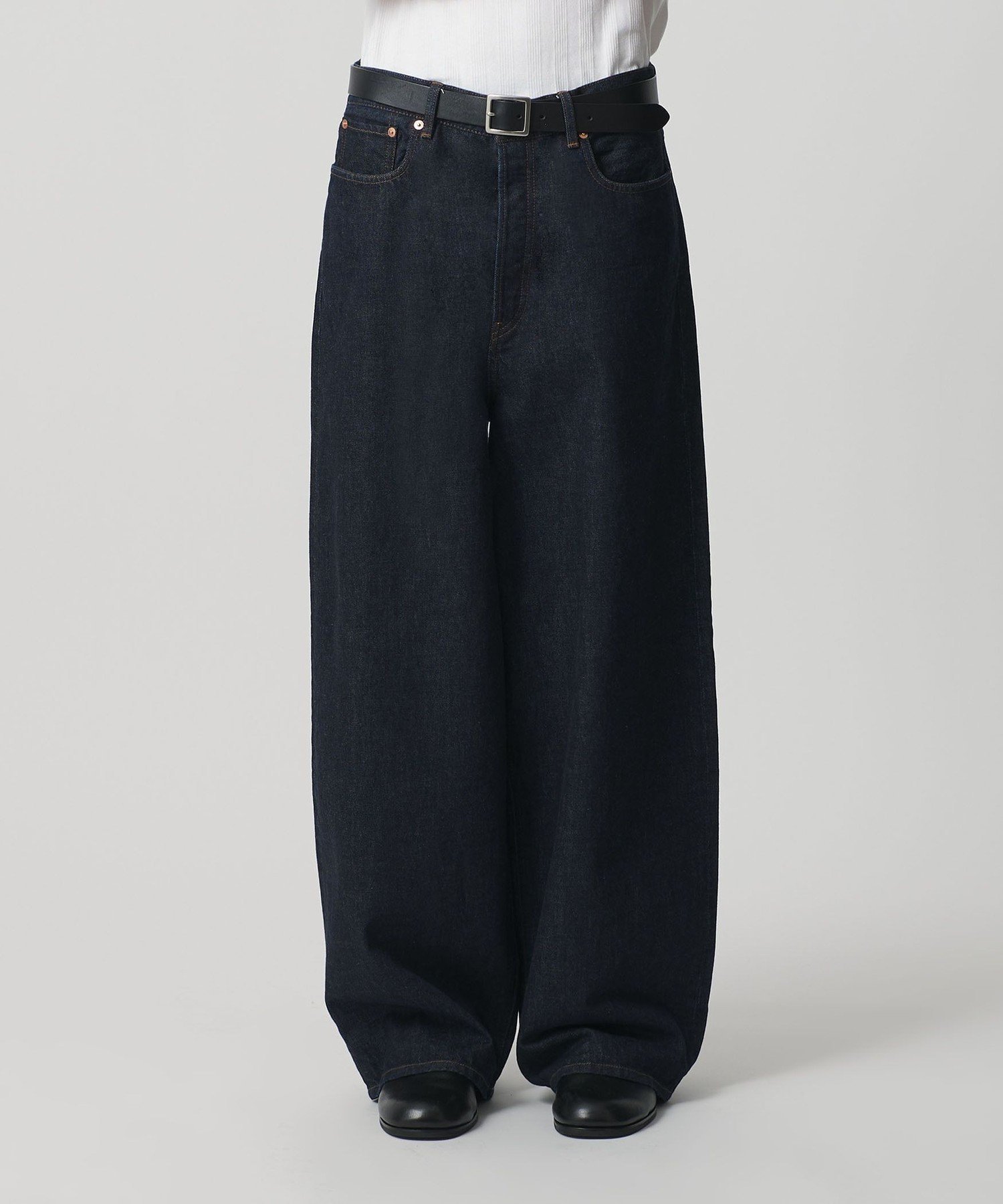 【SALE／10%OFF】monkey time BEAUTY&YOUTH UNITED ARROWS デニム シンチ バックル スーパー バギー パンツ ビューティー＆ユース　ユナイテッドアローズ パンツ その他のパンツ ブラック ネイビー【送料無料】
