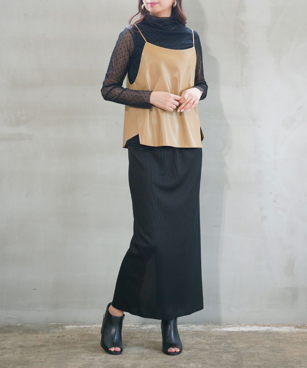 BLUE FRONCE ブルーフロンセ 2way 合皮ビスチェ ブルーコムブルー トップス カットソー・Tシャツ ブルー