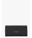 kate spade new york モーガン フラップ コンチネンタル ウォレット ケイトスペードニューヨーク 財布・ポーチ・ケース 財布 ブラック【送料無料】