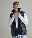 【SALE/60%OFF】JUNRed シンセティックレザーベスト ジュンレッド トップス ベスト・ジレ ブラック