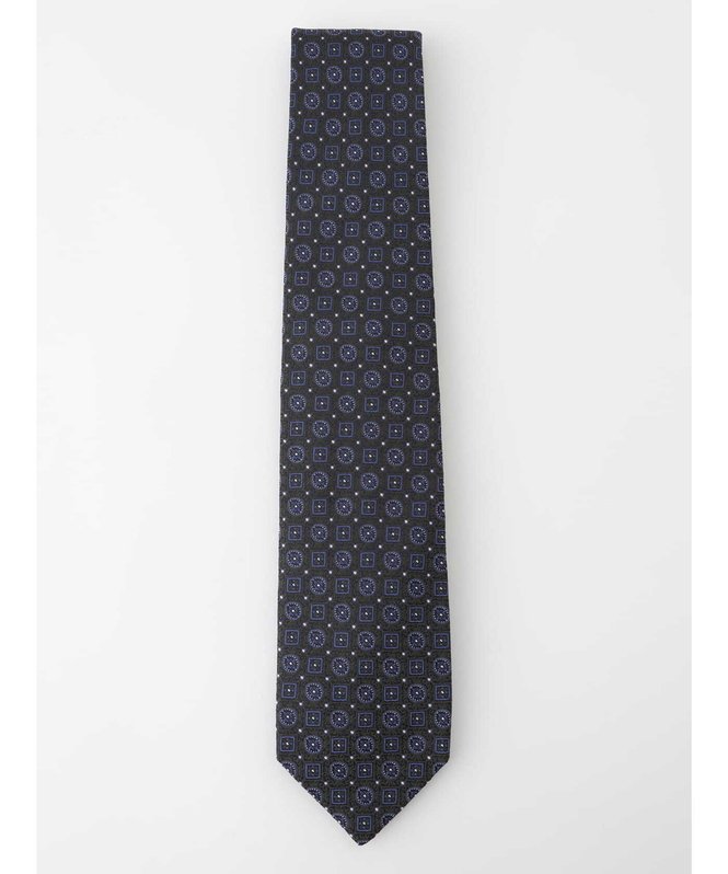 Aquascutum MEN ジオメトリック アクアスキュータム スーツ・フォーマル ネクタイ・蝶ネクタイ ネイビー カーキグリーン【送料無料】