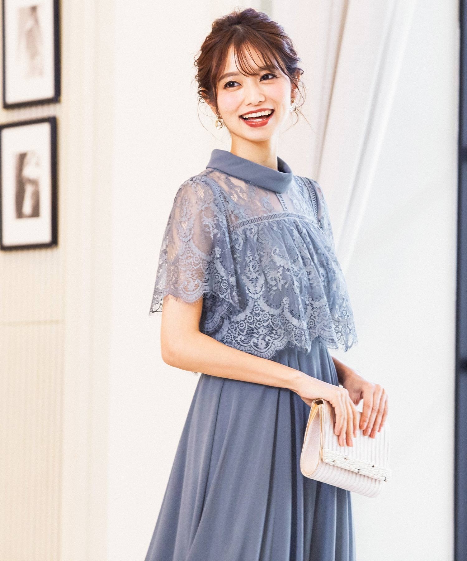 niana 레이스 전환 롱 결혼식 원피스 파티 드레스 성인식 동창회 2차회 비플랫 원피스 드레스 드레스 블루 옐로우 카키 그린 퍼플[무료우송]