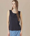 MACKINTOSH LONDON パウダーシュガーコットンタンクトップ マッキントッシュ ロンドン トップス カットソー・Tシャツ ホワイト ネイビー ブラウン【送料無料】(4)