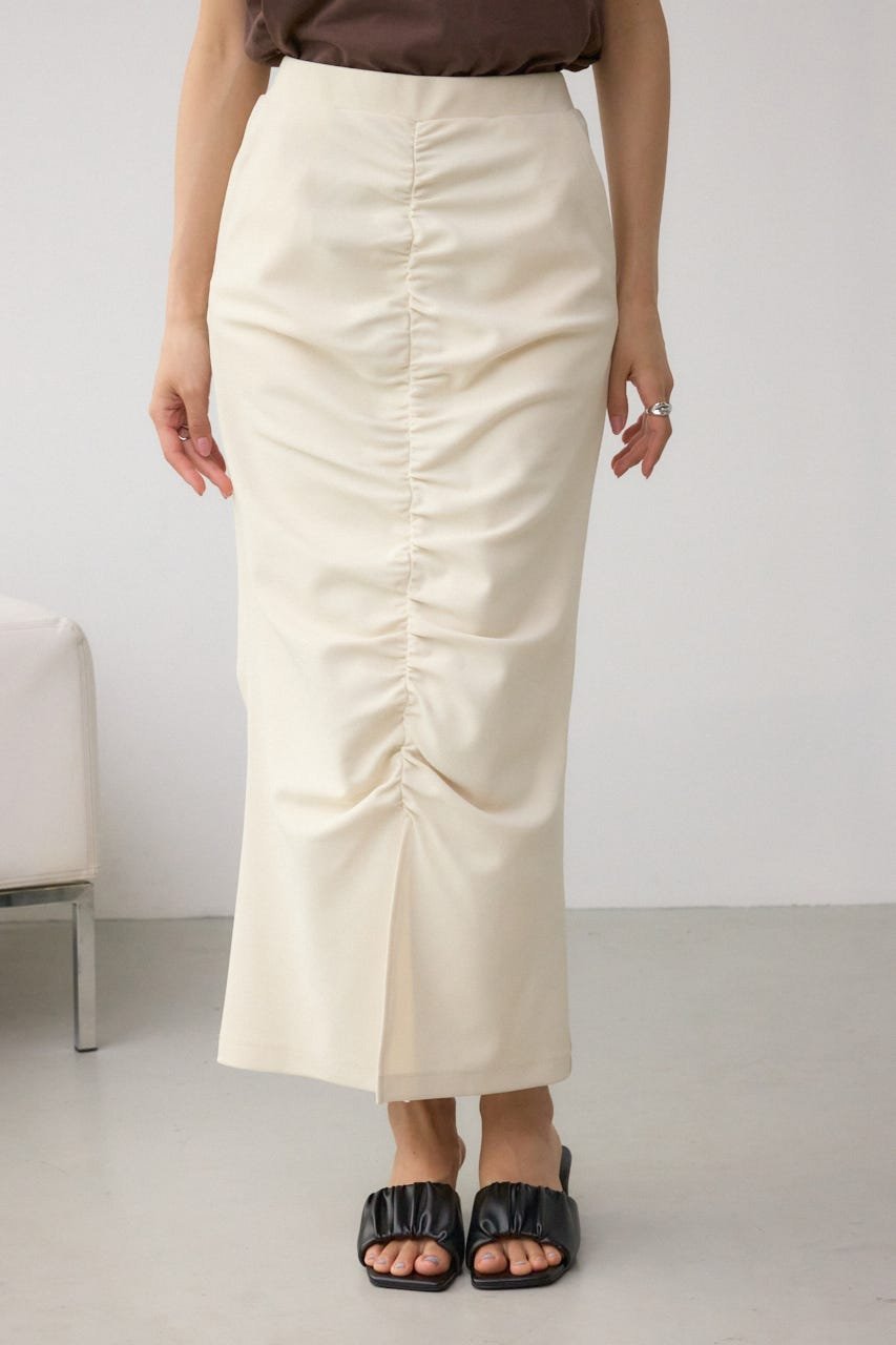 【SALE／70%OFF】AZUL BY MOUSSY ギャザーナロースカート アズールバイマウジー スカート ロング・マキシスカート グレー ブラックのサムネイル