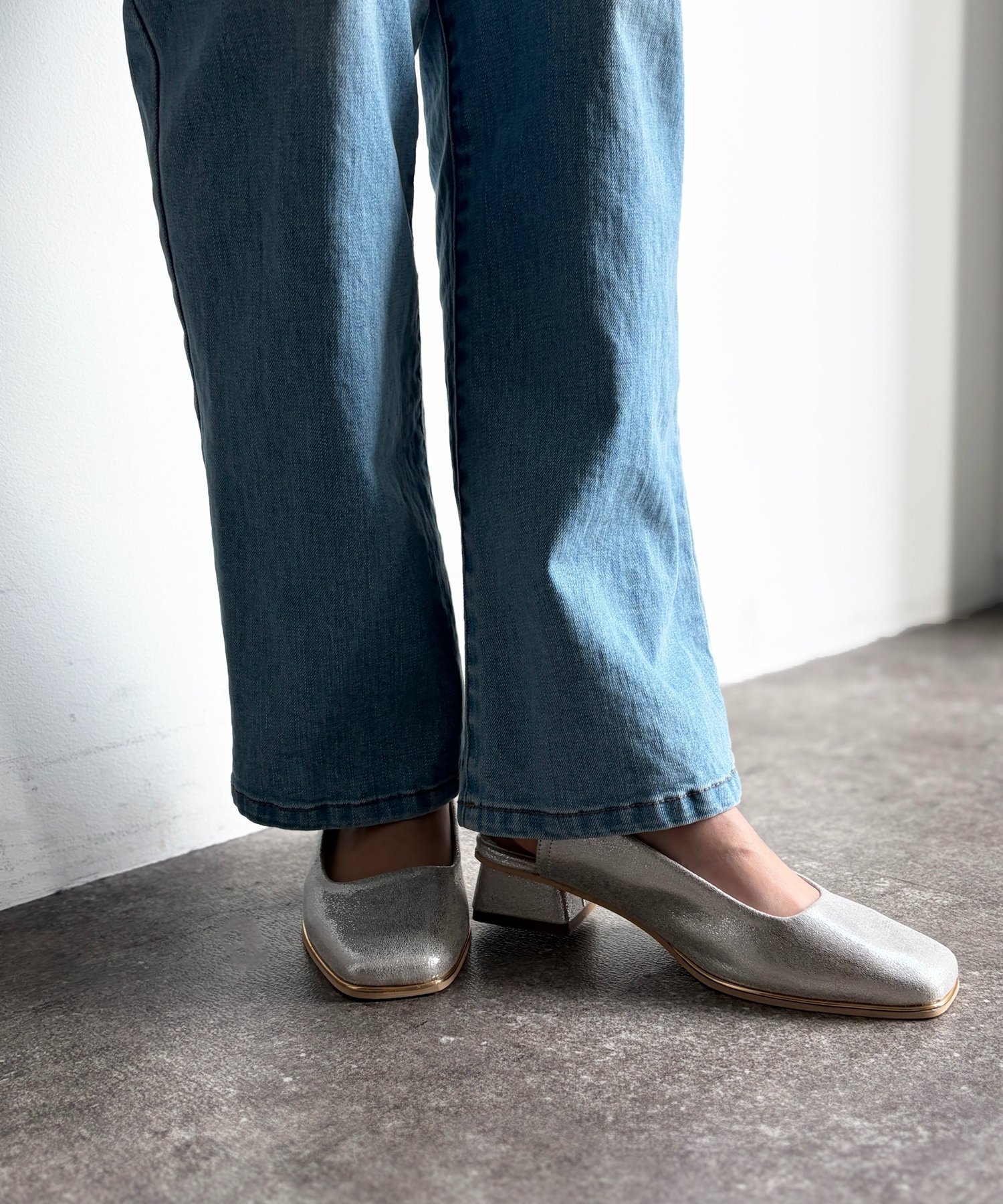 【SALE／40%OFF】Chez toi バックゴムパンプス シェトワ シューズ・靴 パンプス シルバー ブラック ベージュ