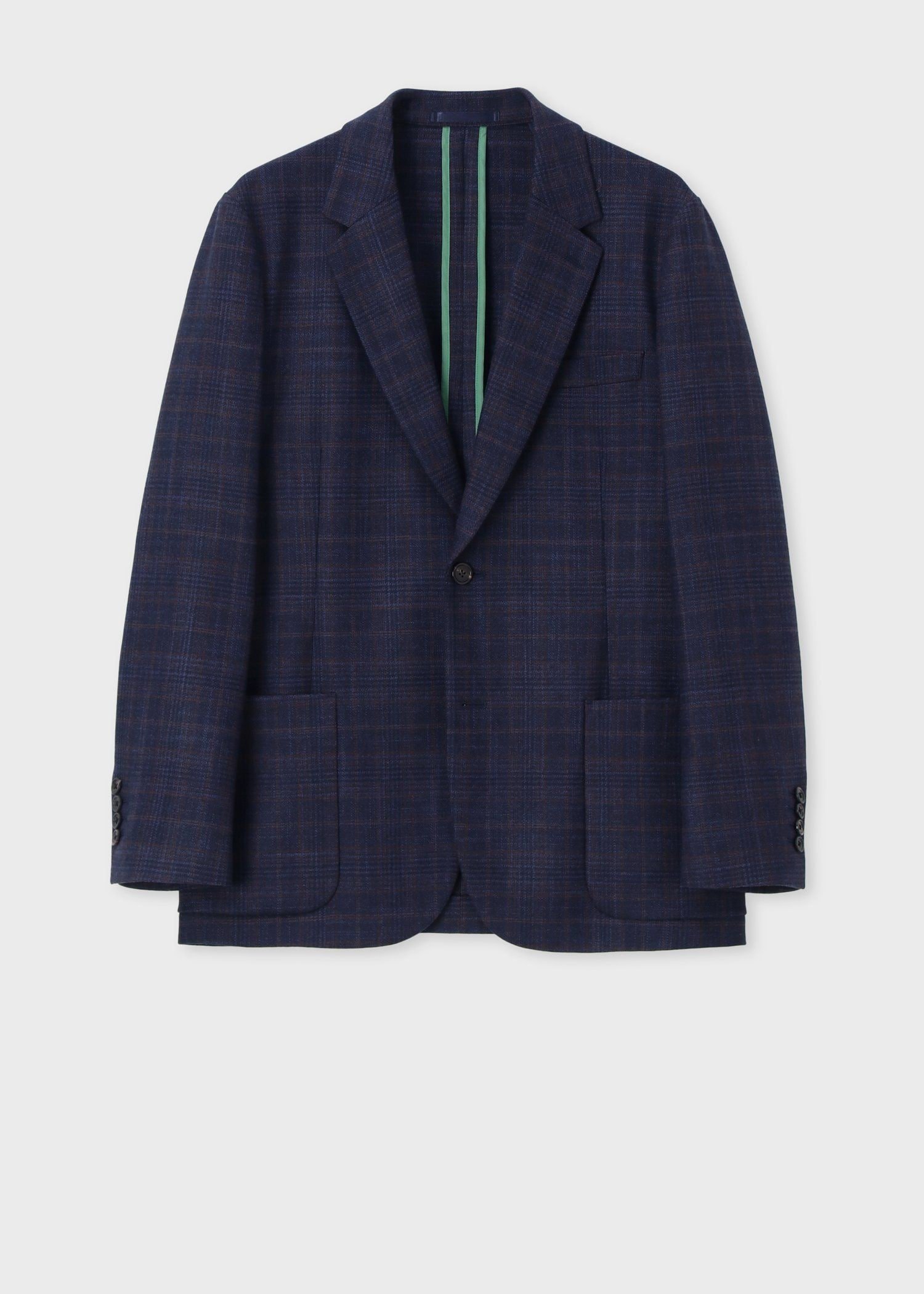Paul Smith グレンチェックツィード 2Bジャケット ポール・スミス ジャケット・アウター テーラードジャケット・ブレザー ブラウン ネイビー【送料無料】