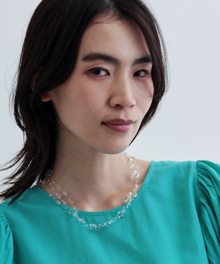 【SALE／30%OFF】GALLEST クリアビーズネックレス ギャレスト アクセサリー・腕時計 ネックレス 透明