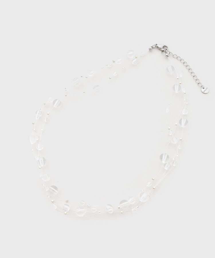 【SALE／30%OFF】GALLEST クリアビーズネックレス ギャレスト アクセサリー・腕時計 ネックレス 透明