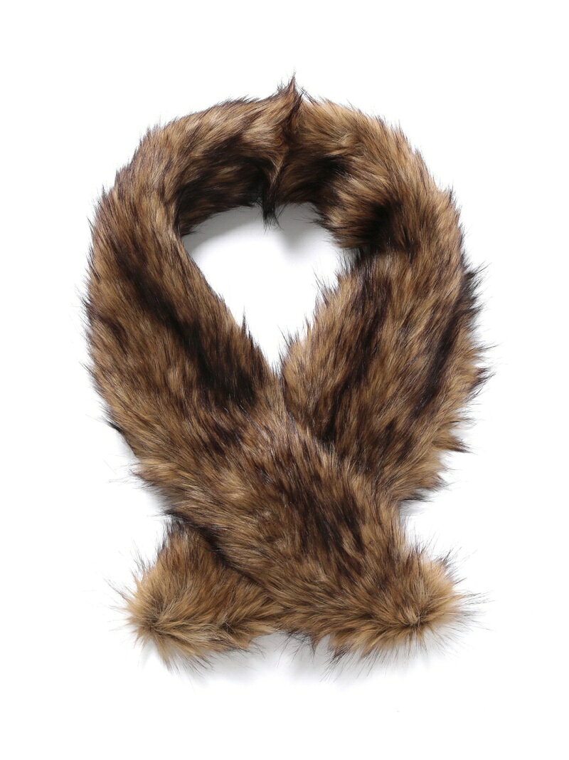 【SALE／70%OFF】ADAM ET ROPE' FEMME エコファーストール アダムエロペ ファッション雑貨 マフラー・ストール・ネックウォーマー ベージュ